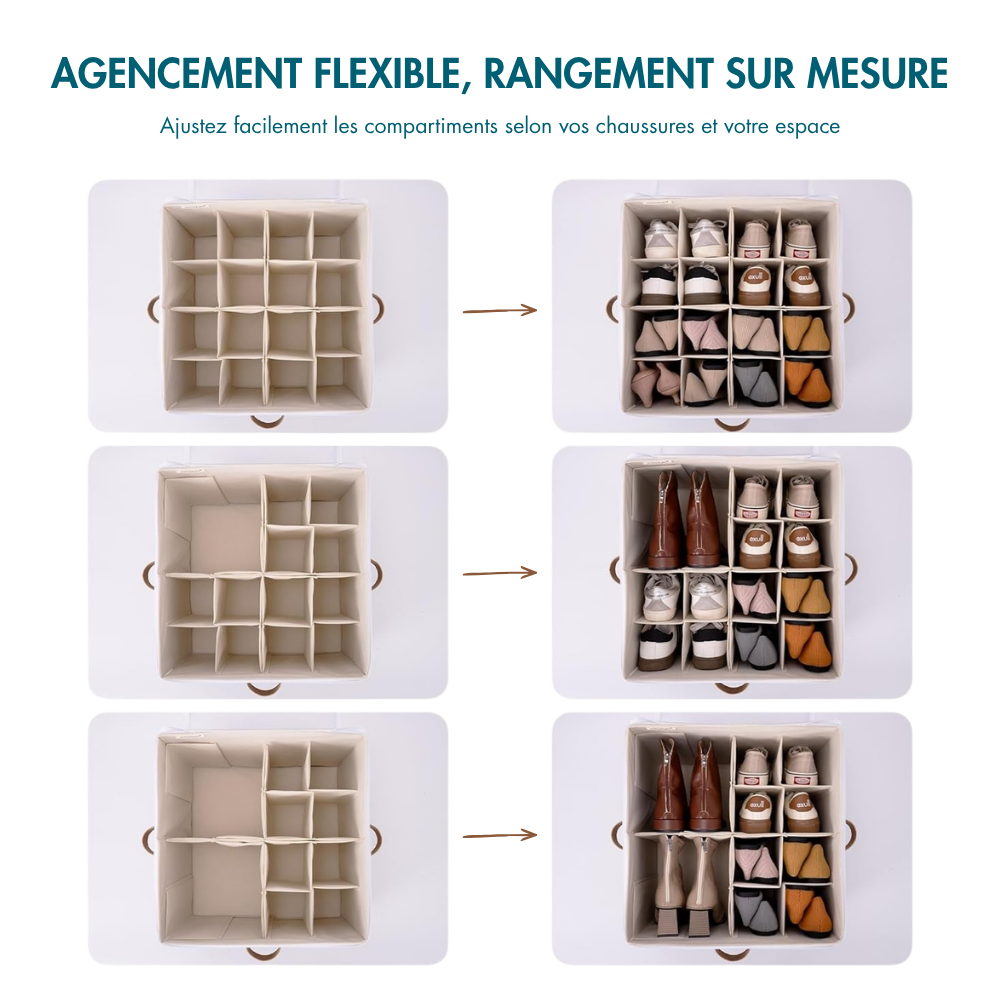 Organisateur Chaussures Pliable Et Modulable