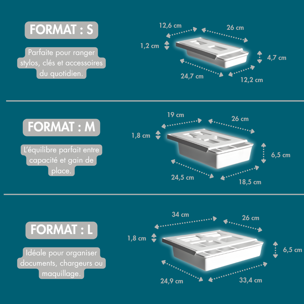 Organisateur De Bureau Coulissant