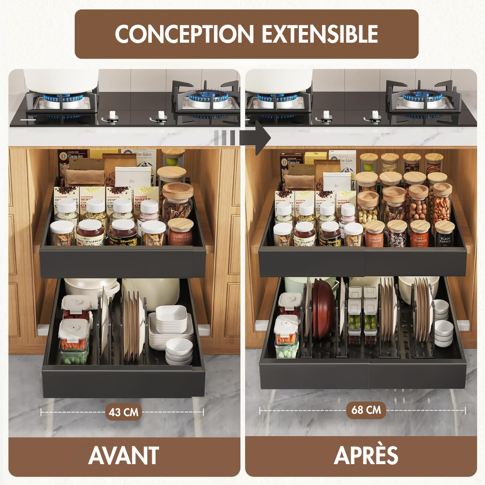 Organisateur De Placard Coulissant & Extensible