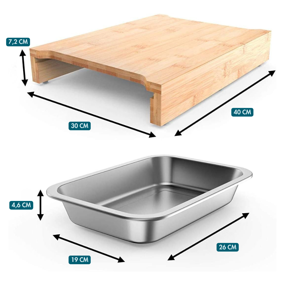 Planche À Découper Avec Tiroirs Coulissants