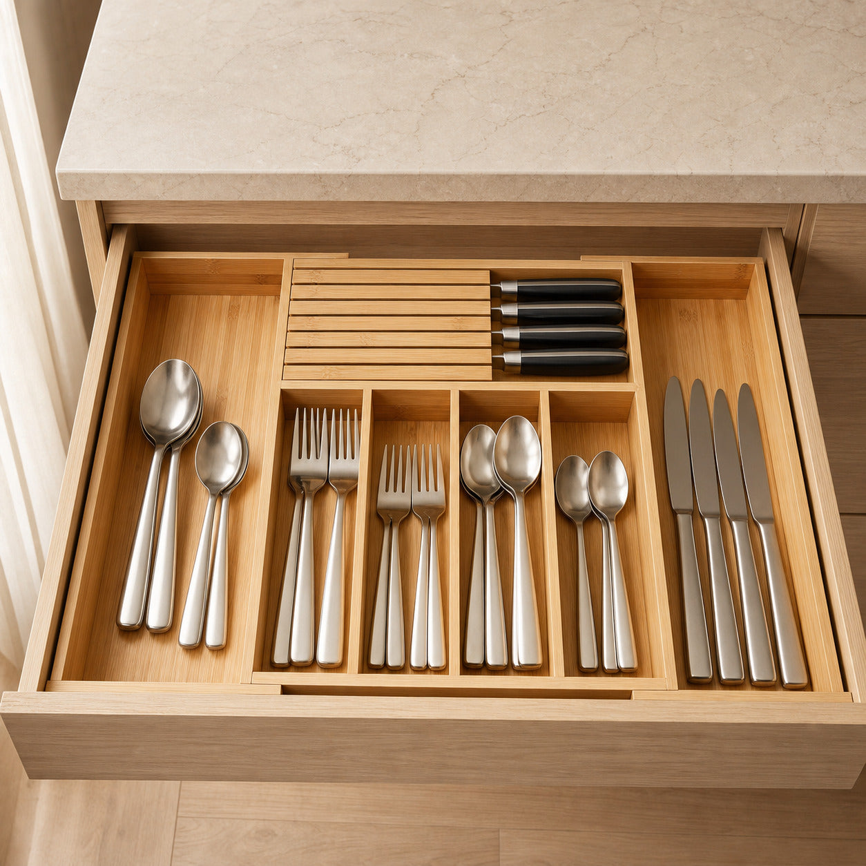 Range Couvert Tiroir Extensible