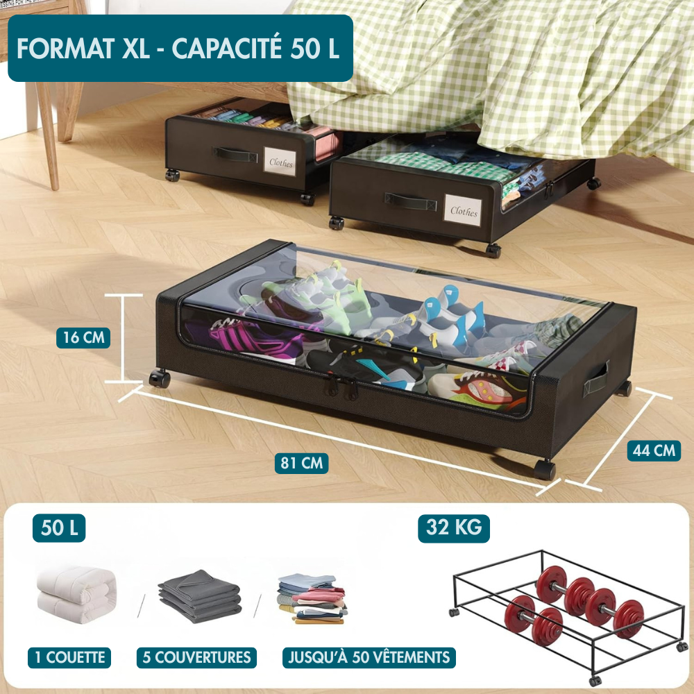Rangement Invisible Sous Lit