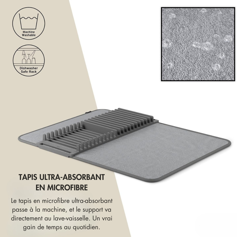 Tapis Séchage Vaisselle Pliable