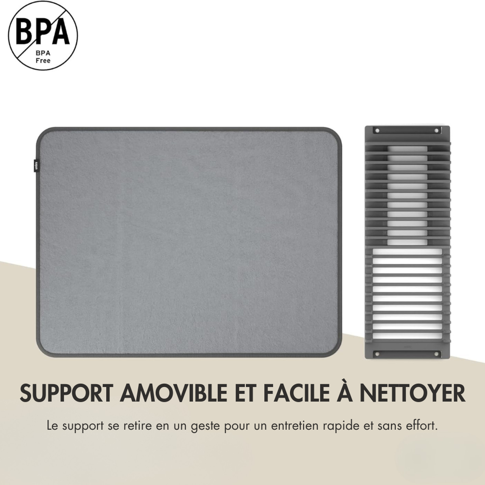 Tapis Séchage Vaisselle Pliable