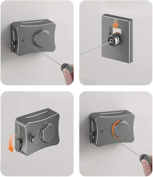 Corde À Linge Rétractable