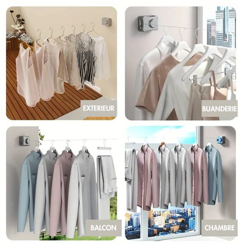 Corde À Linge Rétractable