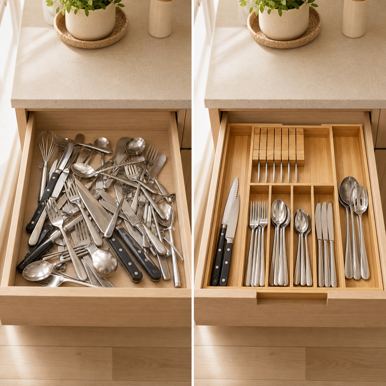 Range Couvert Tiroir Extensible