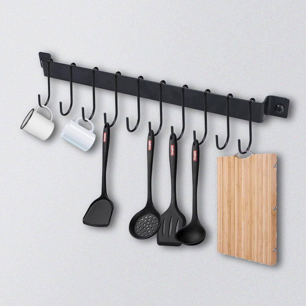 Porte-couverts Mural Adhésif - Sans Perçage, 2kg De Charge, Avec Drainage, Gain De Place Cuisine